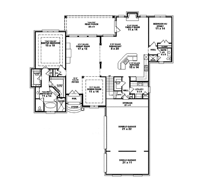 Luxury House Plan First Floor - Morgan Place European Home 087S-0212 - Shop House Plans and More