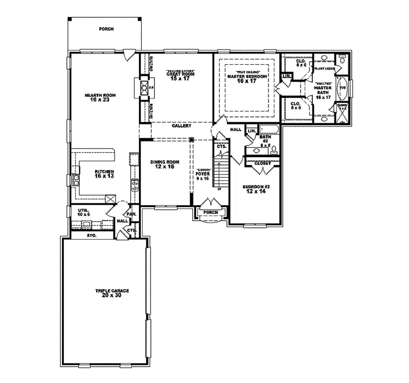 European House Plan First Floor - Rochefort European Luxury Home 087S-0225 - Shop House Plans and More