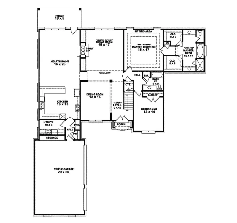 Luxury House Plan First Floor - Melbourne Manor Luxury Home 087S-0226 - Shop House Plans and More
