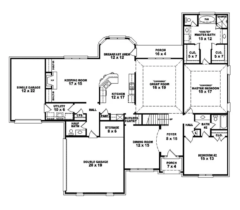 Luxury House Plan First Floor - Fortino Luxury Home 087S-0231 - Search House Plans and More