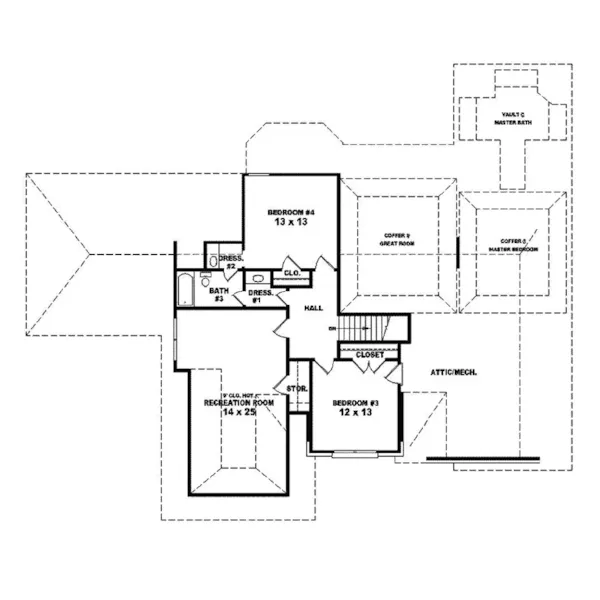 European House Plan Second Floor - Fortino Luxury Home 087S-0231 - Search House Plans and More