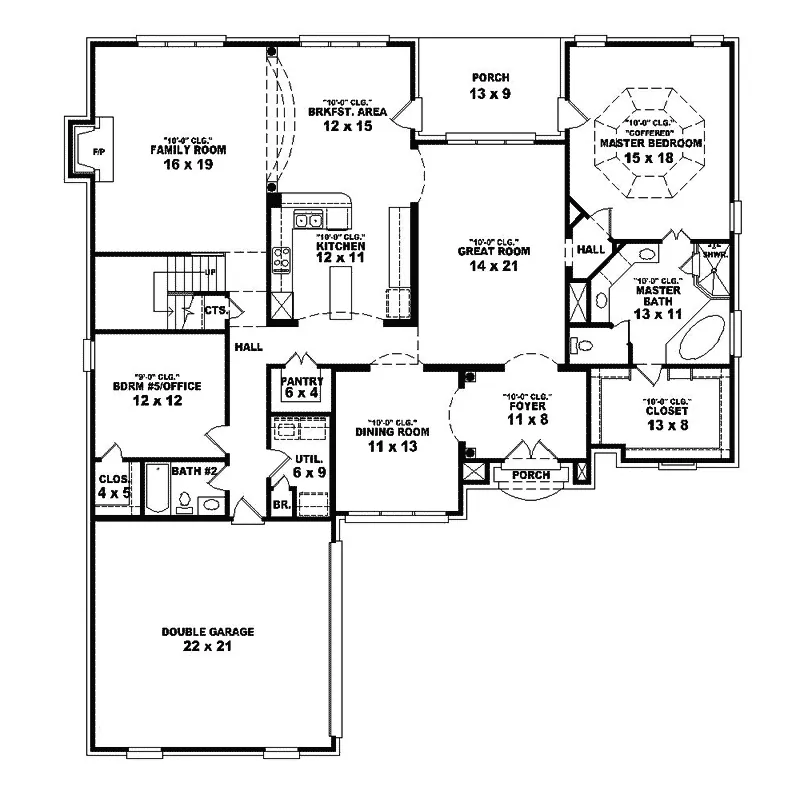 Luxury House Plan First Floor - Sharice Luxury Home 087S-0234 - Shop House Plans and More
