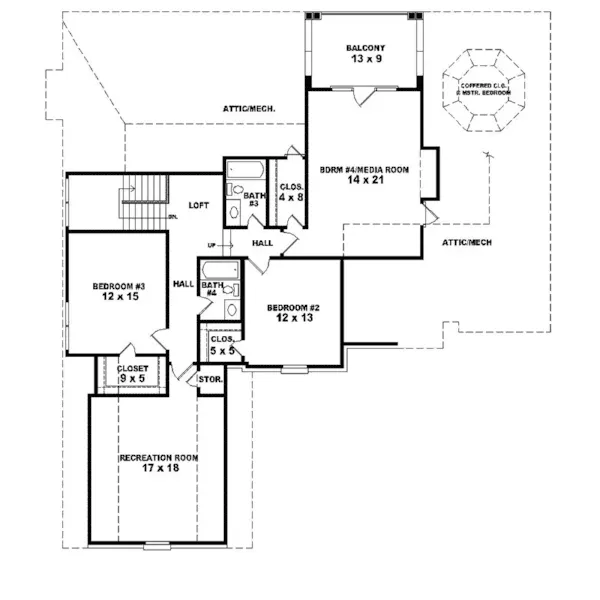 Traditional House Plan Second Floor - Sharice Luxury Home 087S-0234 - Shop House Plans and More