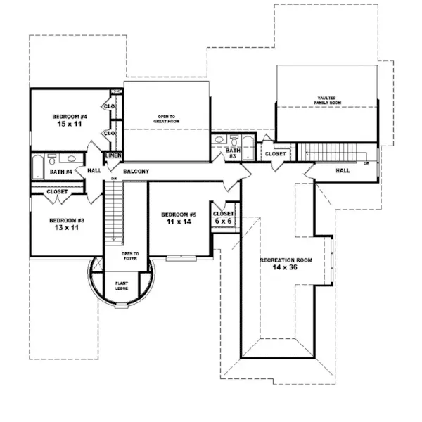 European House Plan Second Floor - Coopers Plain Luxury Home 087S-0235 - Search House Plans and More