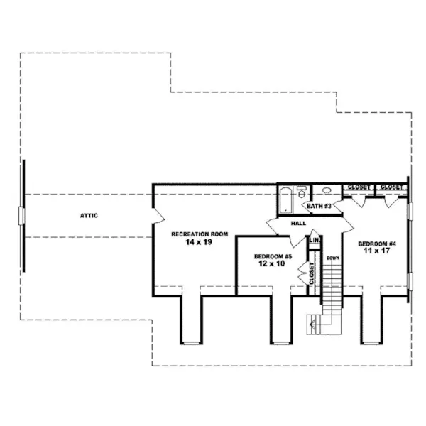 Acadian House Plan Second Floor - Edgemere Cape Cod Home 087S-0238 - Search House Plans and More