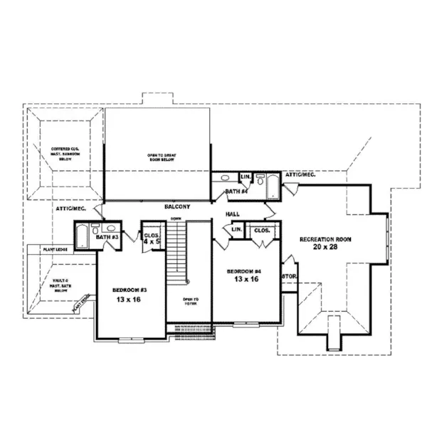 Luxury House Plan Second Floor - Bergerac Luxury European Home 087S-0242 - Search House Plans and More