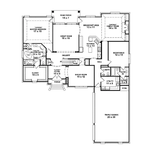 European House Plan First Floor - Mauritius Luxury European Home 087S-0247 - Shop House Plans and More