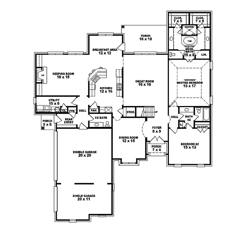 European House Plan First Floor - Stuttgart Manor Luxury Home 087S-0248 - Shop House Plans and More