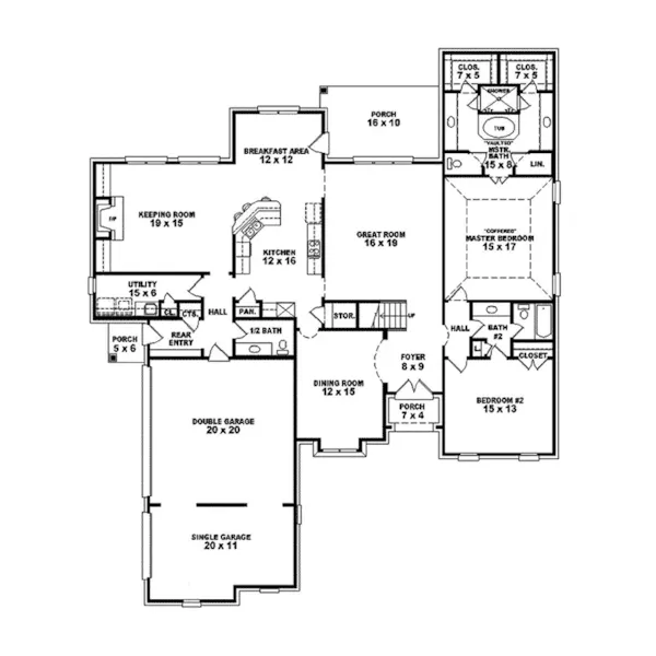 Luxury House Plan First Floor - Stuttgart Manor Luxury Home 087S-0248 - Shop House Plans and More