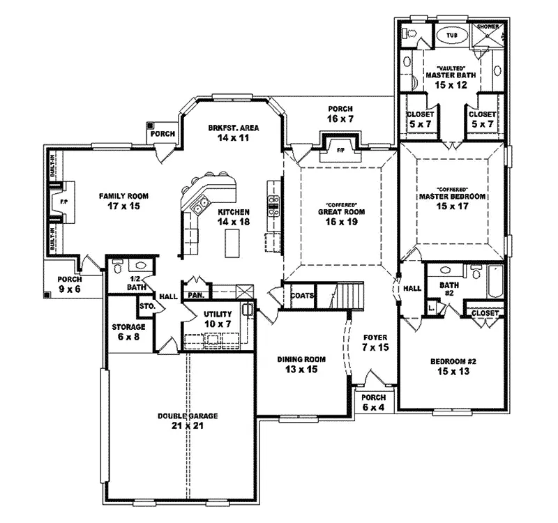 Traditional House Plan First Floor - Cattaro Luxury Home 087S-0249 - Search House Plans and More