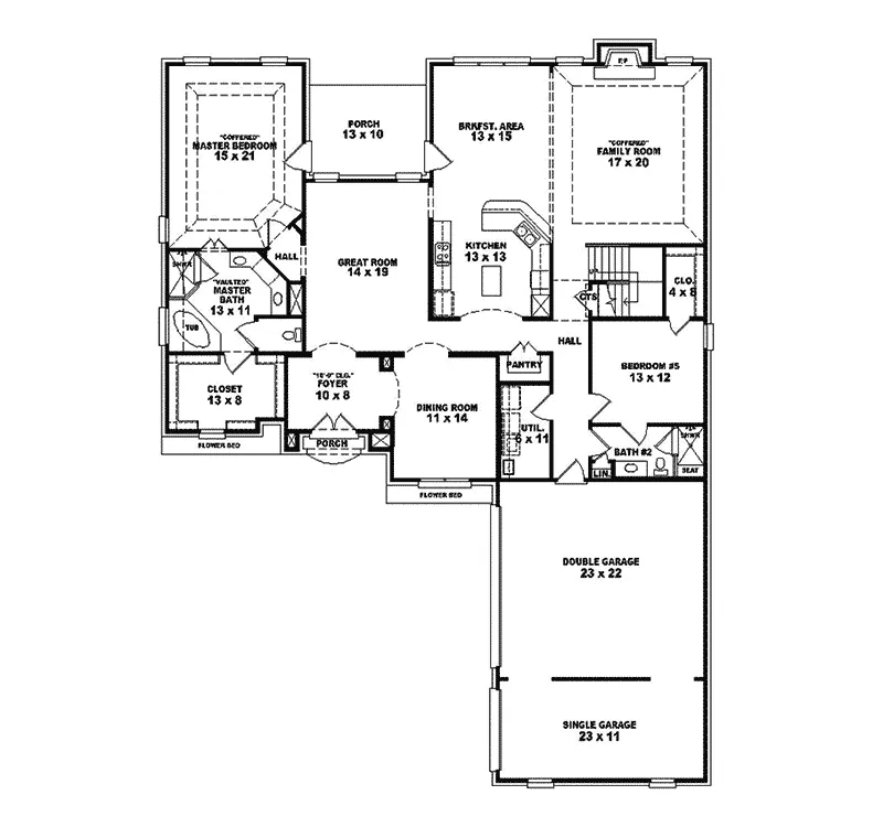 Country French House Plan First Floor - Majorca Manor Luxury French Home 087S-0254 - Shop House Plans and More
