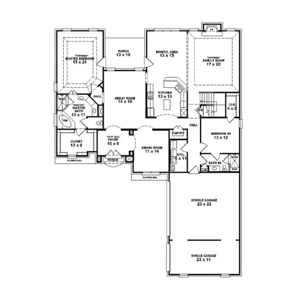 Country French House Plan First Floor - Majorca Manor Luxury French Home 087S-0254 - Shop House Plans and More