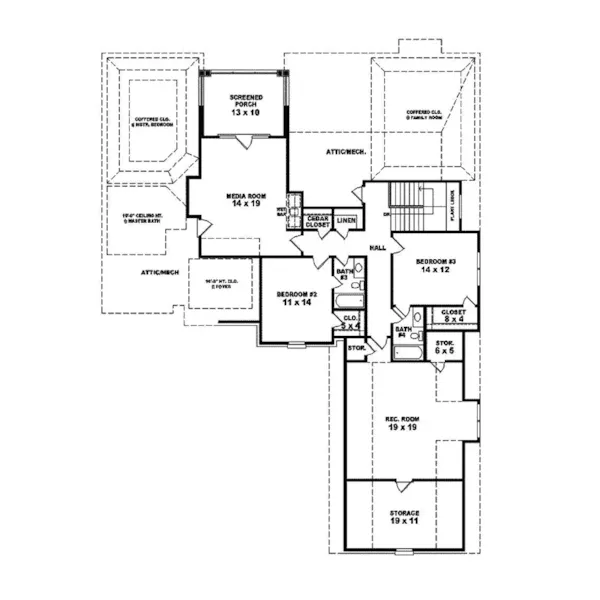 Country French House Plan Second Floor - Majorca Manor Luxury French Home 087S-0254 - Shop House Plans and More