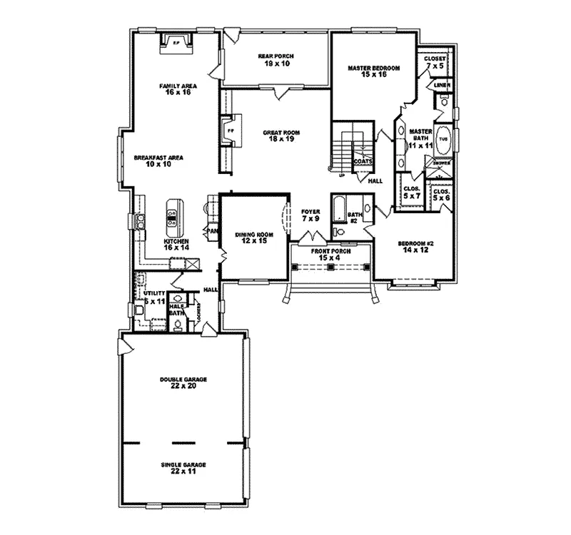 Luxury House Plan First Floor - Anthony Hill Luxury Home 087S-0258 - Search House Plans and More