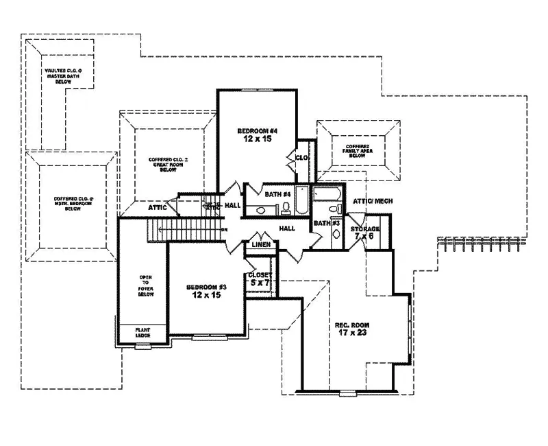 Country House Plan Second Floor - Havelock Luxury Home 087S-0262 - Search House Plans and More
