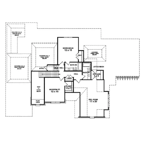 Luxury House Plan Second Floor - Havelock Luxury Home 087S-0262 - Search House Plans and More