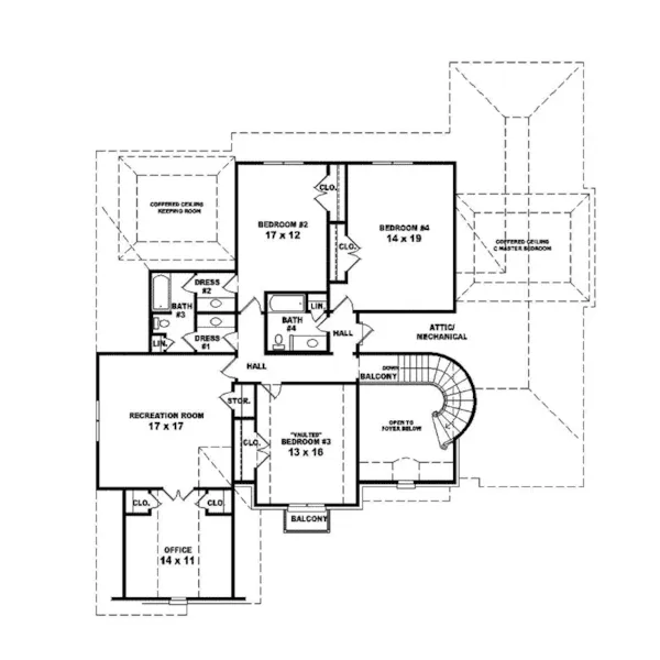 Luxury House Plan Second Floor - Wisenburg Luxury Home 087S-0270 - Shop House Plans and More