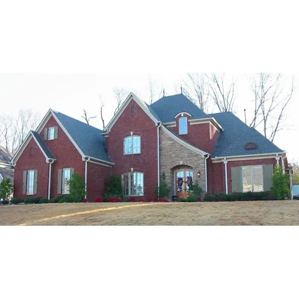 Luxury Home With Appealing Brick And Stone Façade