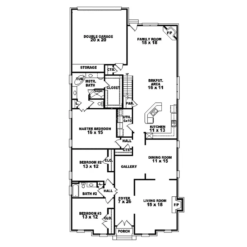 English Cottage House Plan First Floor - Marco Manor European Home 087S-0271 - Shop House Plans and More
