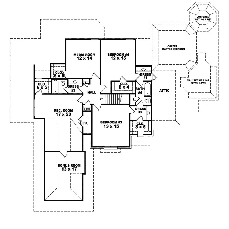 European House Plan Second Floor - Bavaria Manor European Home 087S-0276 - Search House Plans and More