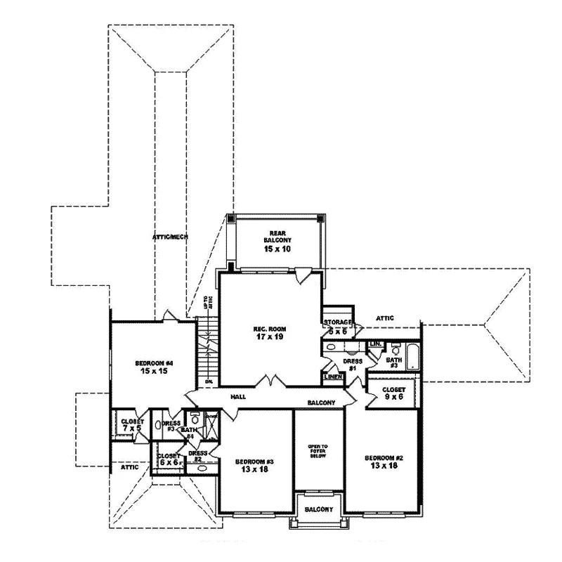 European House Plan Second Floor - Arden Creek Luxury Home 087S-0281 - Search House Plans and More