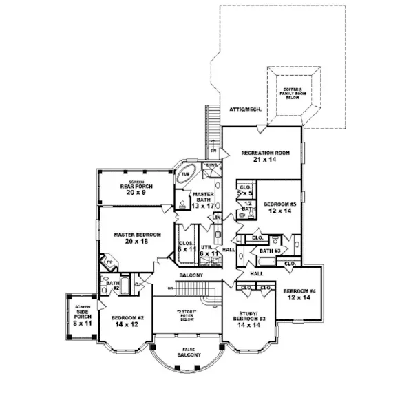 European House Plan Second Floor - Eagen Luxury European Home 087S-0298 - Search House Plans and More