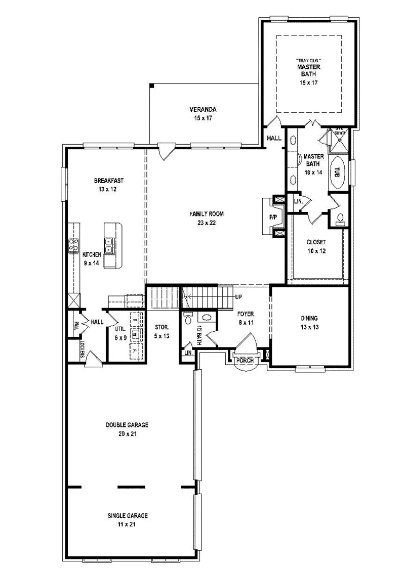 Country French House Plan First Floor - 087S-0302 - Shop House Plans and More