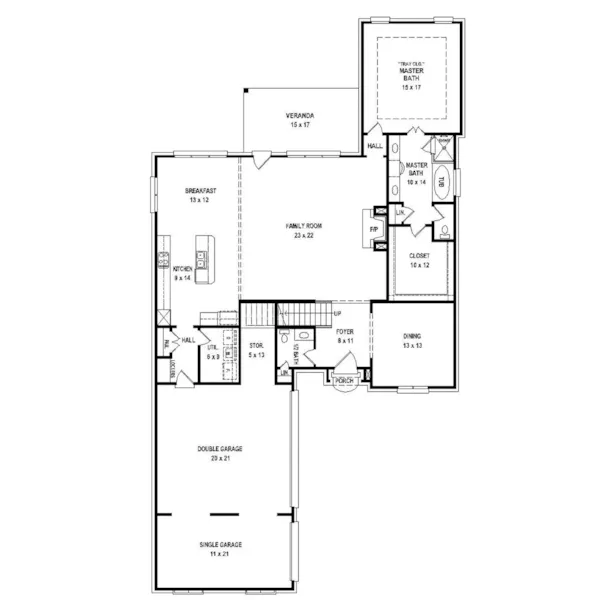 European House Plan First Floor - 087S-0302 - Shop House Plans and More