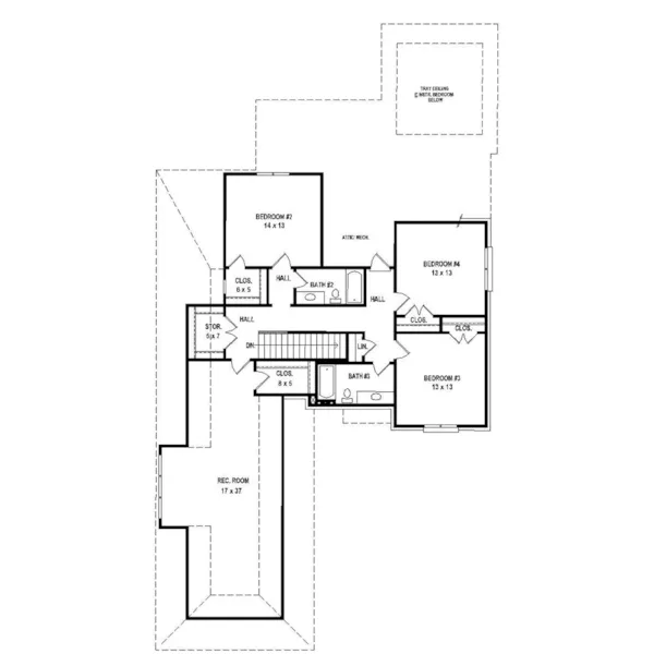 European House Plan Second Floor - 087S-0302 - Shop House Plans and More