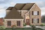 Country French House Plan Front of Home - 087S-0302 - Shop House Plans and More