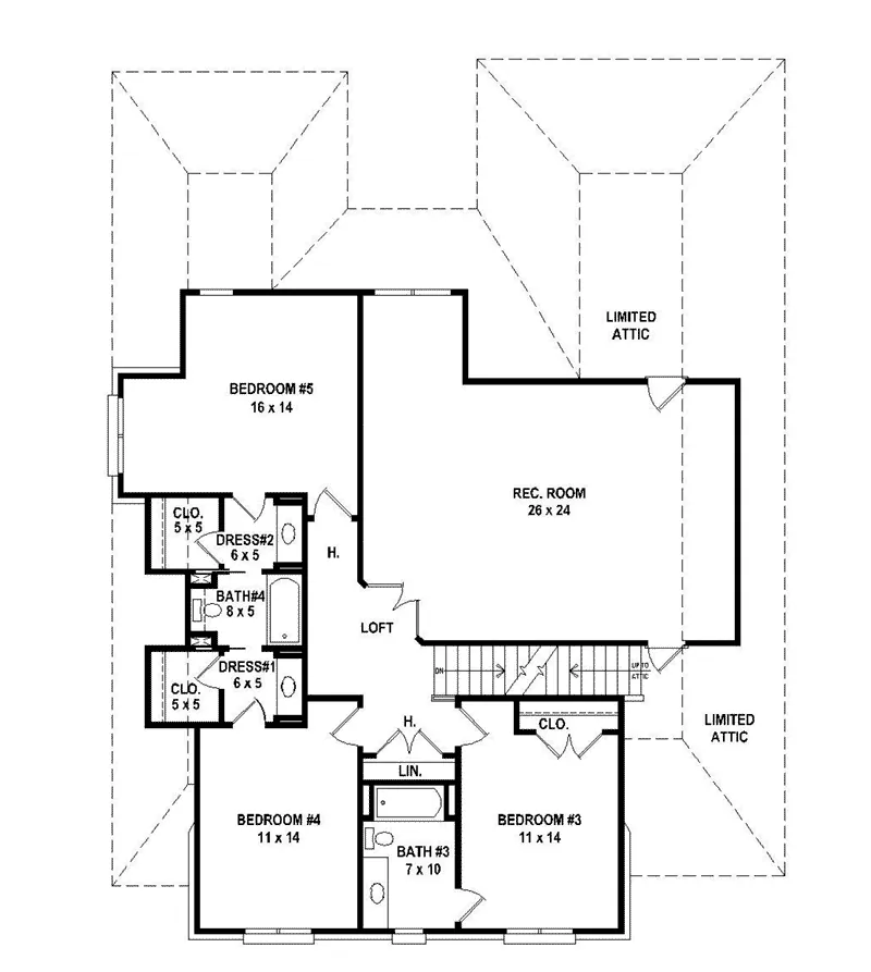 Luxury House Plan Second Floor - 087S-0303 - Shop House Plans and More