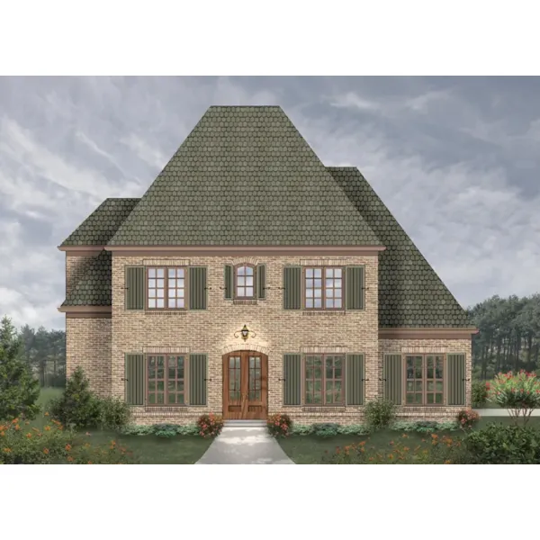 European House Plan Front of Home - 087S-0303 - Shop House Plans and More