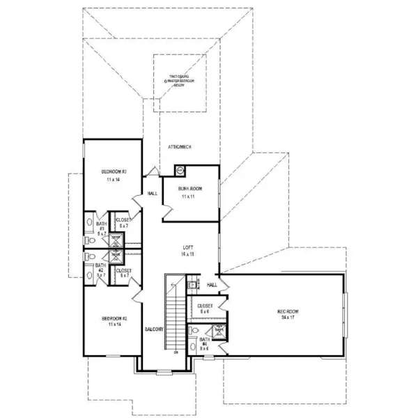 Country House Plan Second Floor - 087S-0304 - Shop House Plans and More