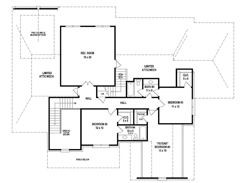 Luxury House Plan Second Floor - 087S-0306 - Shop House Plans and More