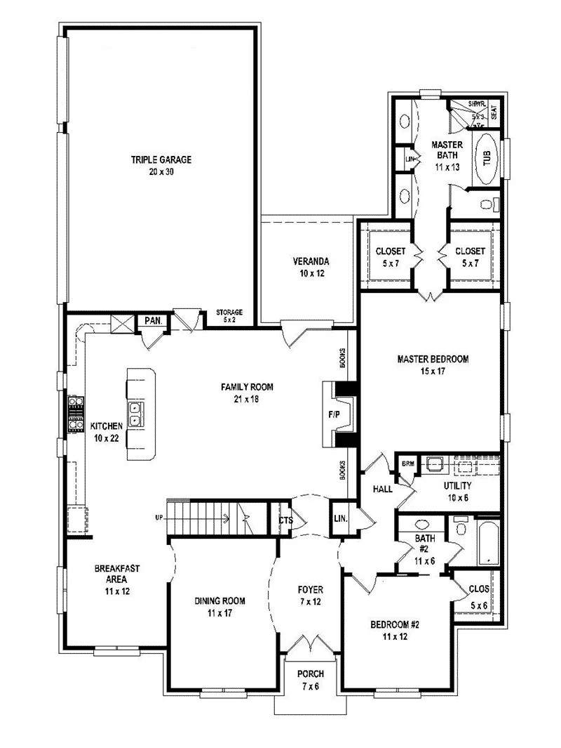 Luxury House Plan First Floor - 087S-0307 - Shop House Plans and More