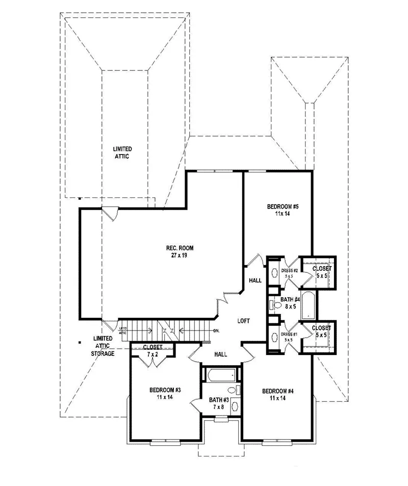 Luxury House Plan Second Floor - 087S-0307 - Shop House Plans and More