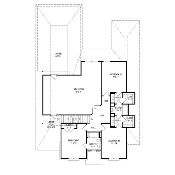 Luxury House Plan Second Floor - 087S-0307 - Shop House Plans and More