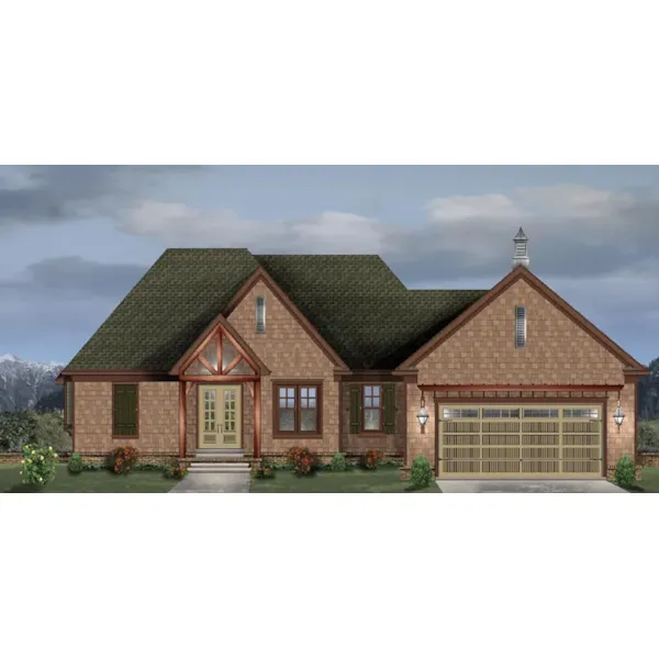 Rustic House Plan Front of Home - 087S-0308 - Shop House Plans and More