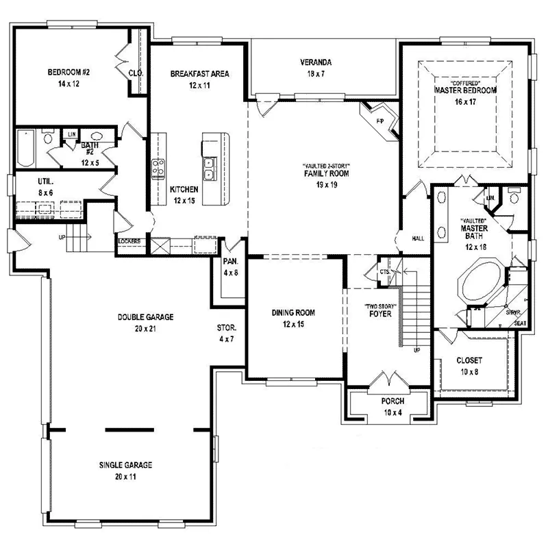Luxury House Plan First Floor - 087S-0309 - Shop House Plans and More