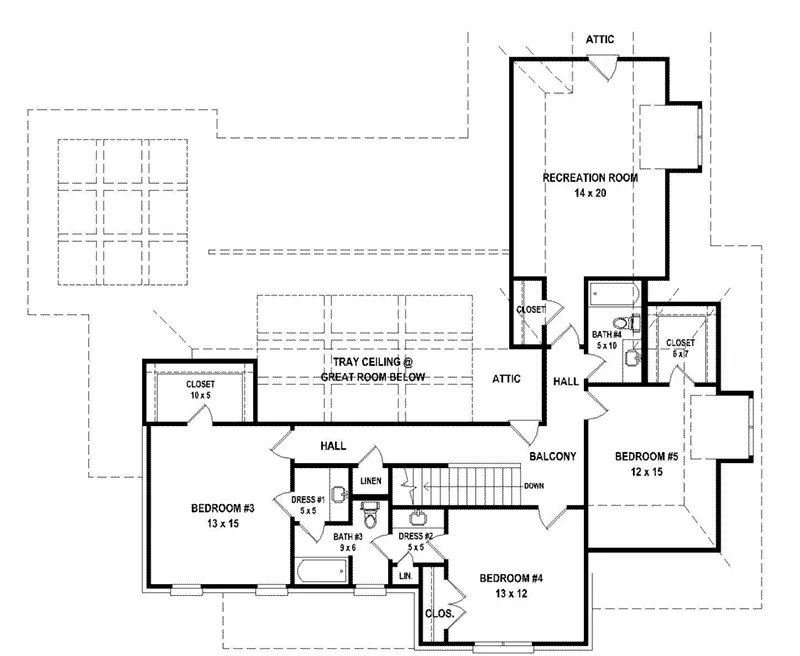 Country House Plan Second Floor - 087S-0311 - Shop House Plans and More