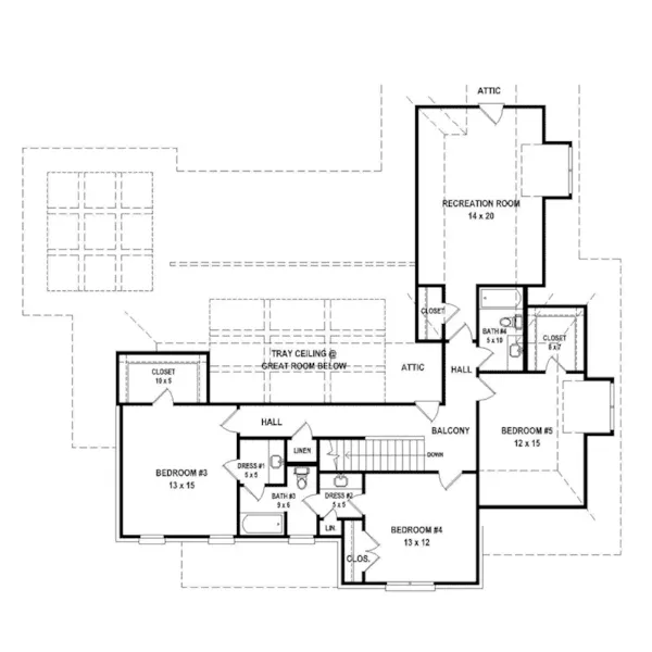 Luxury House Plan Second Floor - 087S-0311 - Shop House Plans and More