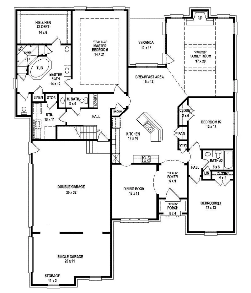 Mountain House Plan First Floor - 087S-0312 - Shop House Plans and More