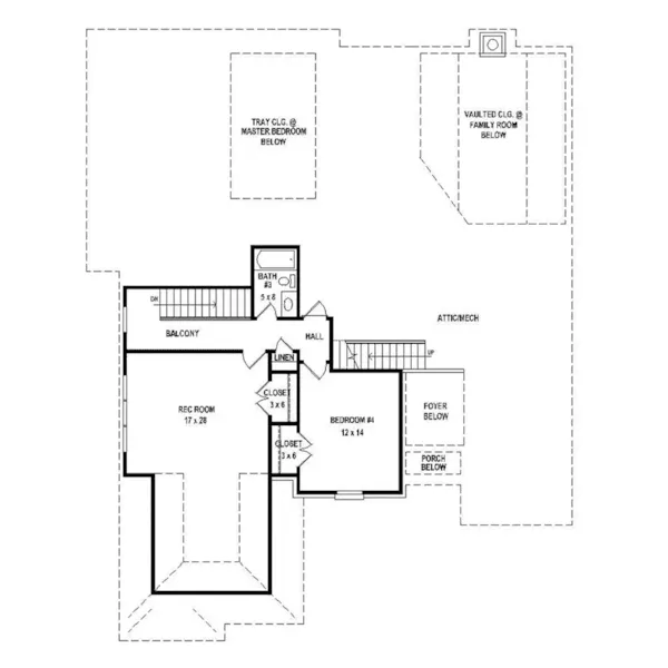 Traditional House Plan Second Floor - 087S-0312 - Shop House Plans and More