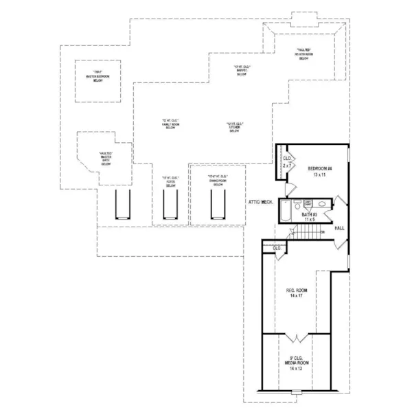 Southern House Plan Second Floor - 087S-0314 - Shop House Plans and More