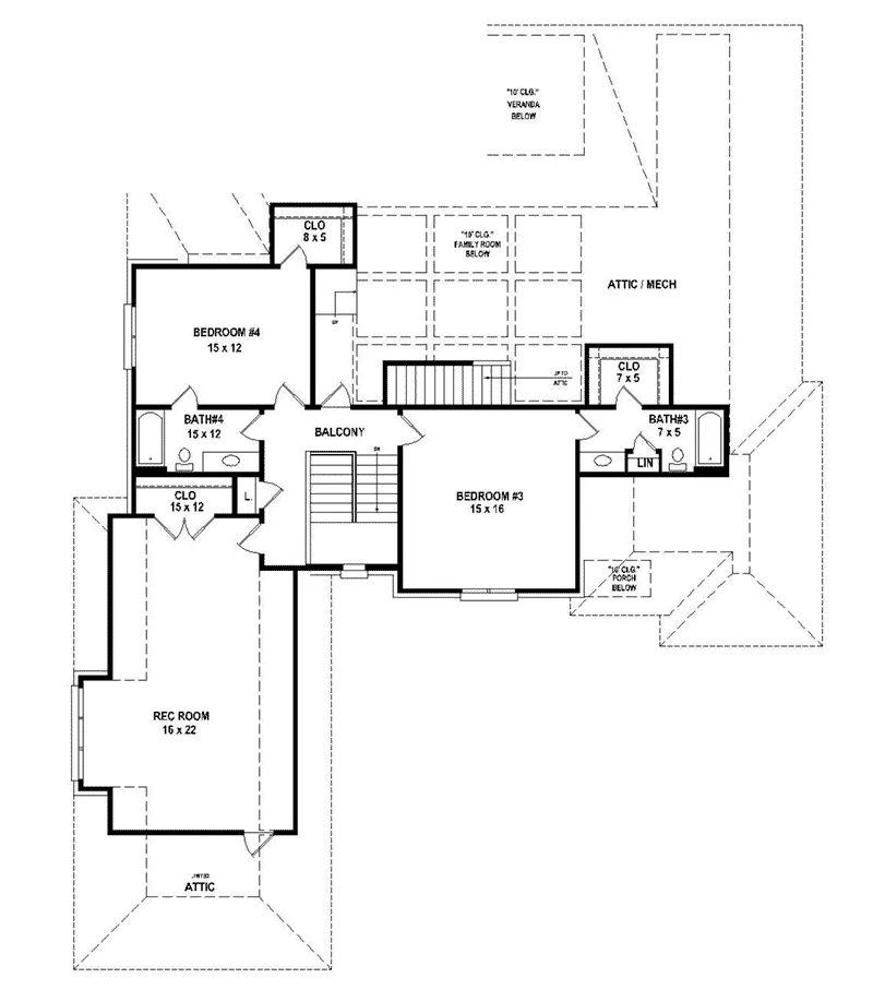 Luxury House Plan Second Floor - 087S-0318 - Shop House Plans and More