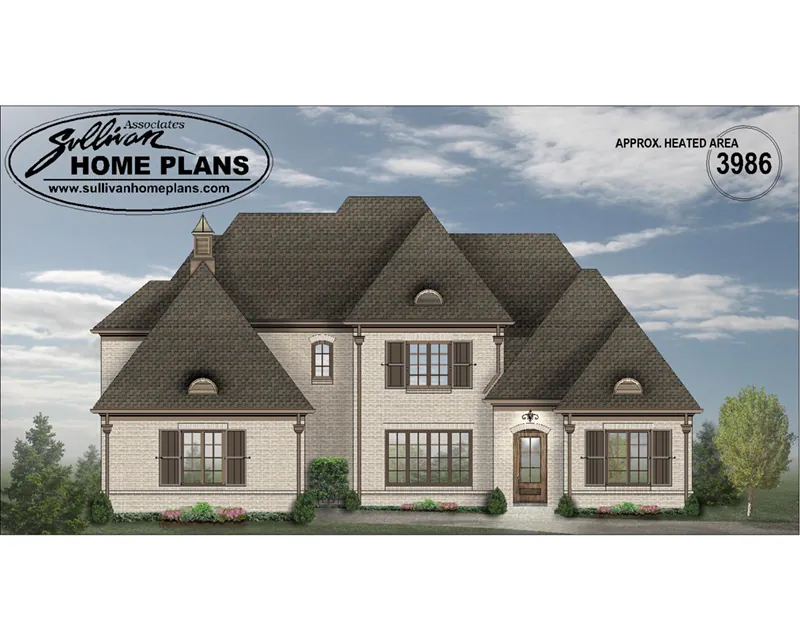 Luxury House Plan Front of Home - 087S-0318 - Shop House Plans and More