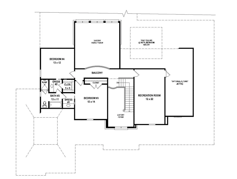Country House Plan Second Floor - 087S-0319 - Shop House Plans and More
