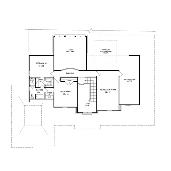 Country House Plan Second Floor - 087S-0319 - Shop House Plans and More