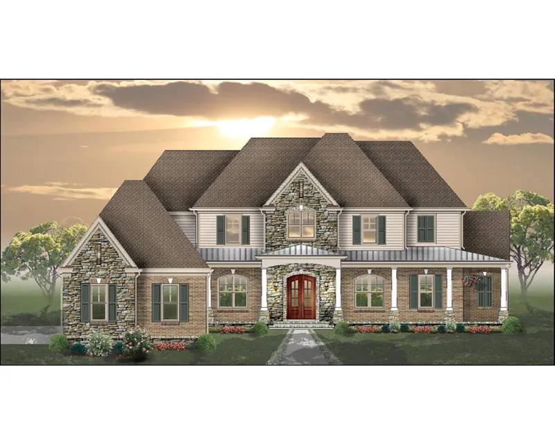 Country House Plan Front of Home - 087S-0319 - Shop House Plans and More