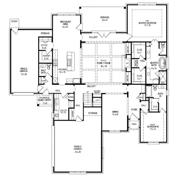 European House Plan First Floor - 087S-0322 - Shop House Plans and More